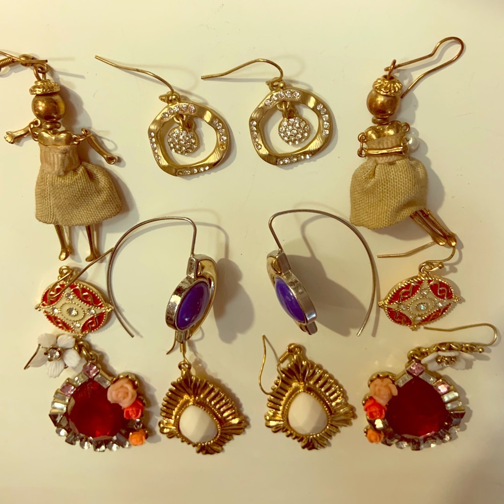 Six Sets of Designer Earrings